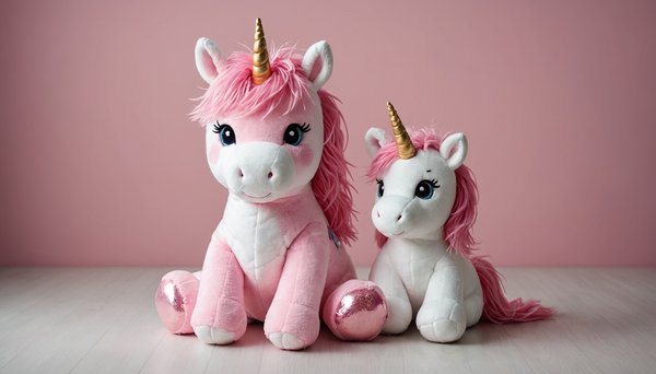 Adoptez la magie avec une peluche licorne rose personnalisée